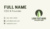 Pine Tree Minimalist Badge Business Card