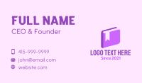 3d Purple Book Business Card