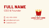 Fries Snack Cart Business Card Design