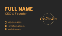 Round Handwriting Wordmark Business Card