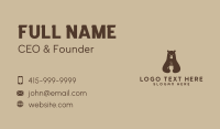 Hot Coffee Bear Business Card Design