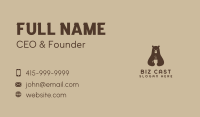 Hot Coffee Bear Business Card