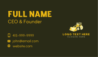 Construction Backhoe Machinery Business Card
