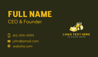 Backhoe Business Card example 1