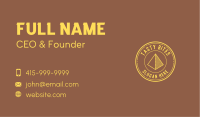 Yellow Pyramid Emblem Business Card