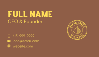 Yellow Pyramid Emblem Business Card