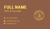 Yellow Pyramid Emblem Business Card Image Preview