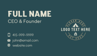 Camping Tent Bonfire Business Card