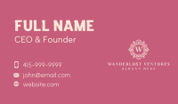 Elegant Floral Letter  Business Card