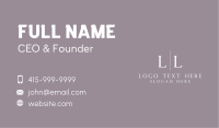 Professional Corporate Letter Business Card