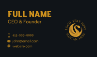 Fancy Golden Swan Business Card