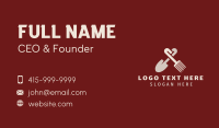 Rake & Shovel Gardening Business Card Design