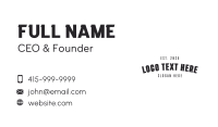 Generic Arc Wordmark Business Card