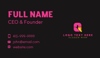 Letter Q Business Card example 1