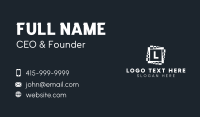 White Media Letter  Business Card