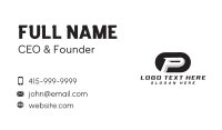 Tech Business Letter P Business Card