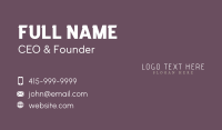 Perfume Masculine Wordmark Business Card