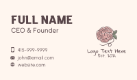 Flower Yarn Knitwork Business Card Design