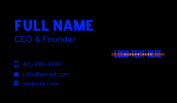 Neon Digital Wordmark Business Card