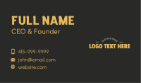 Masculine Bold Wordmark Business Card