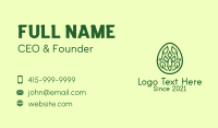 Green Organic Egg  Business Card