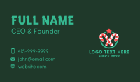 Candy Cane Star Badge Business Card