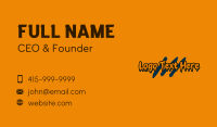 Halloween Graffiti  Wordmark Business Card Design