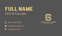 Generic Gold Letter G Business Card