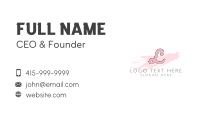 Pink Letter Salon Business Card Design