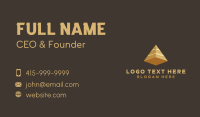 Gold Corporate Pyramid Business Card Design
