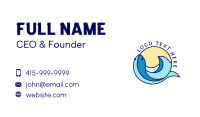 Fish Tail Beach Wave Business Card