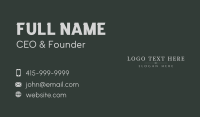 Professional Serif Wordmark Business Card