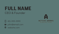 Army Brand Lettermark Business Card