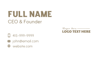 Generic Professional Wordmark Business Card