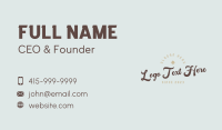 Vintage Apparel Wordmark Business Card