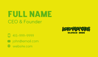 Green Graffiti Wordmark Business Card