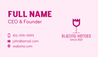 Castle Wine Glass Business Card Image Preview