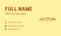 Rustic Business Wordmark Business Card Design