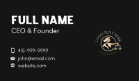 Round Lady Scale Business Card Design