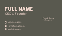 Italic Business Card example 4