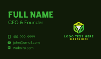Green Flower Tech Business Card Design