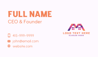 Roofing House Maintenance Letter M Business Card