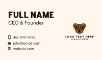 Modern Brown Bear Business Card