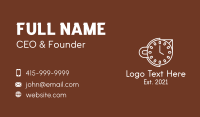 White Cup Clock  Business Card Design