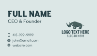 Wild Grey Rhinoceros  Business Card Design