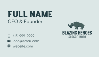 Wild Grey Rhinoceros  Business Card Image Preview