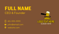 Beer Gavel Justice Business Card Design