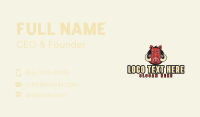 Red Boar Mascot Business Card Design