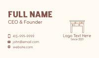 Wood Table Drawer  Business Card Design