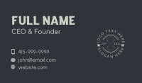 Classic Hipster Badge Business Card Design